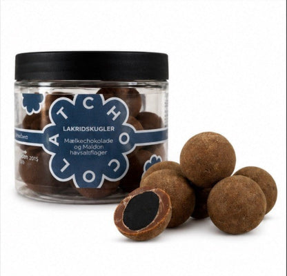 Mandel med chokolade og stærk lakridspulver - 100g.